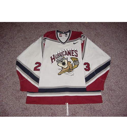 Custom WHL Lethbridge Hurricanes 00 02 Derek Parker Home Hockey Jersey White